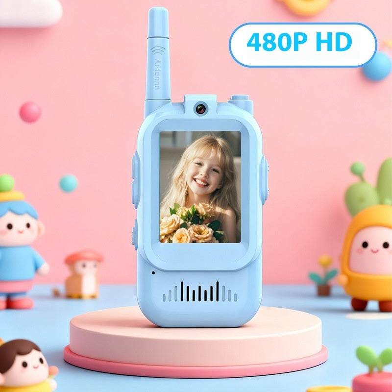 Mini Walkie Talkie Infantil z kamerą – 2 Unidades Recarregáveis