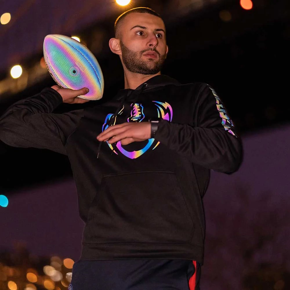 š„BIG SALE - 49% OFFš„Holographic Reflective Glowing Rugby Football and Basketball