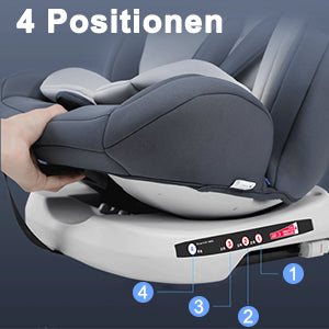 AP01 KL005 Child Seat 360° Baby Car Seat Rotatable ISOFIX ,ECE R44/04,9-36 kg/0-12 Years, 5-Point Safety Belt, Child Car Seat
