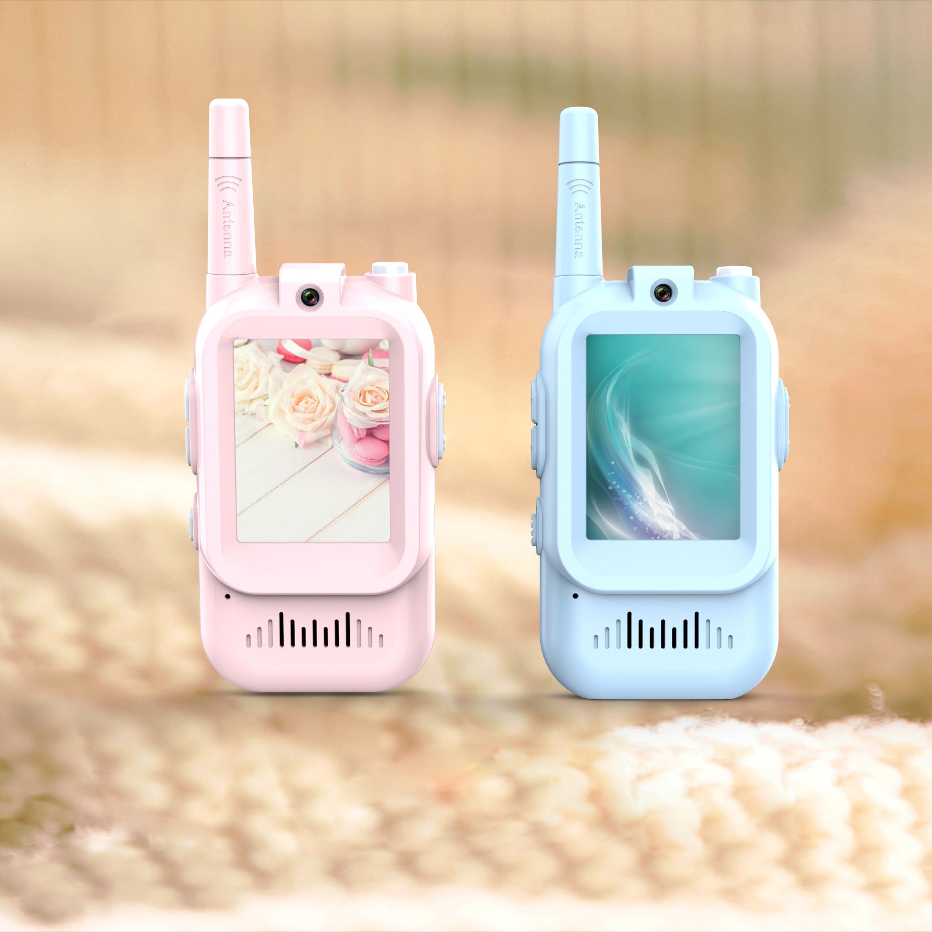 Mini Walkie Talkie Infantil z kamerą – 2 Unidades Recarregáveis