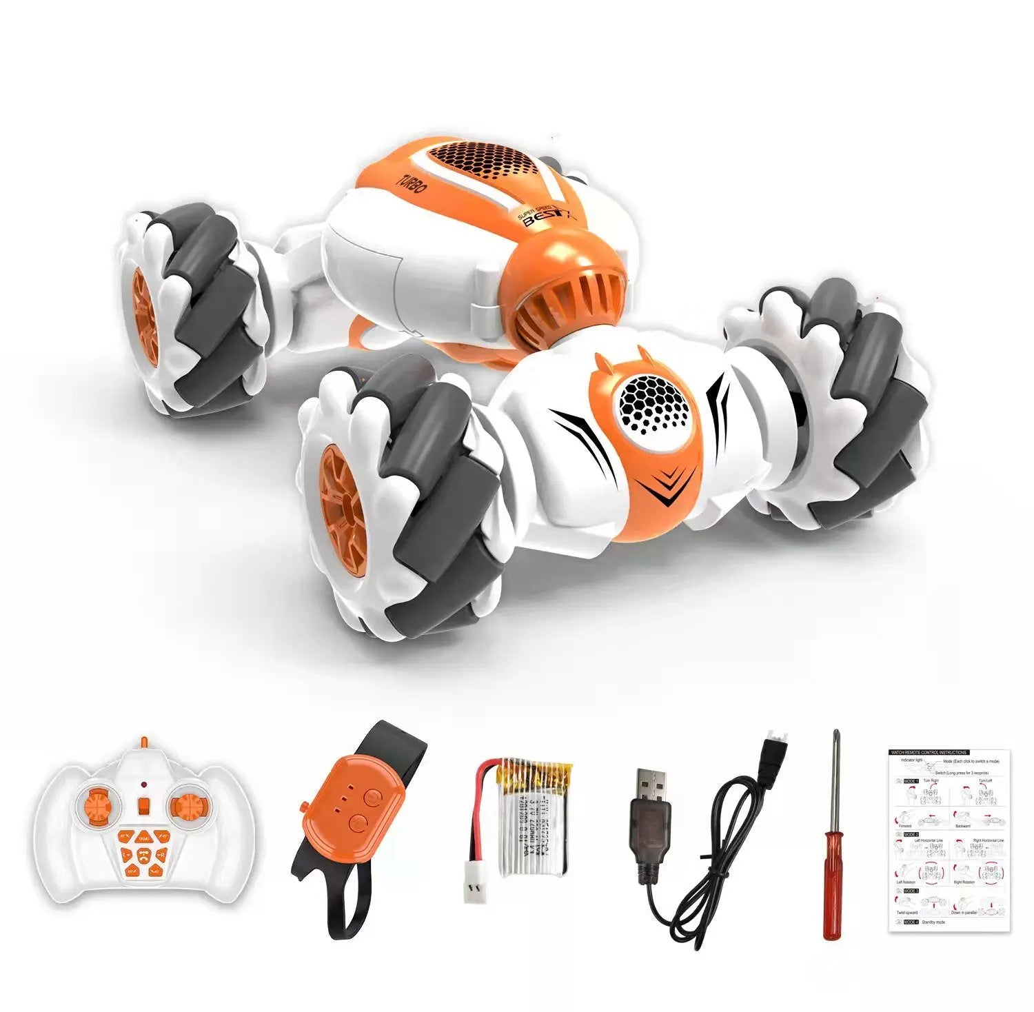 S-012 RC Stunt Car Remote Control Watch Gesture Sensor Electric Toy RC Drift Car 2.4GHz 4WD Rotation S012 kids Christmas gifts