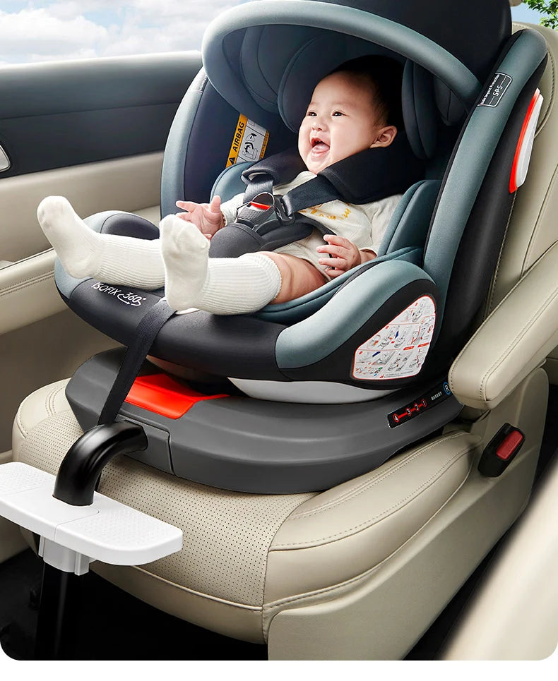 Baby car seat with ISOFIX for child safety seats with 5-point seat belt,Children's Car seat 360 ° rotating safety seat for 0-12