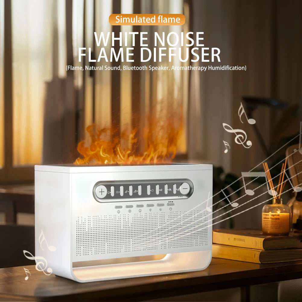 4 in 1 Bluetooth Speaker LED White Noise Speaker White Noise Sleep Aid Night Light with 8 Nature Sounds Aromatherapy Humidifier