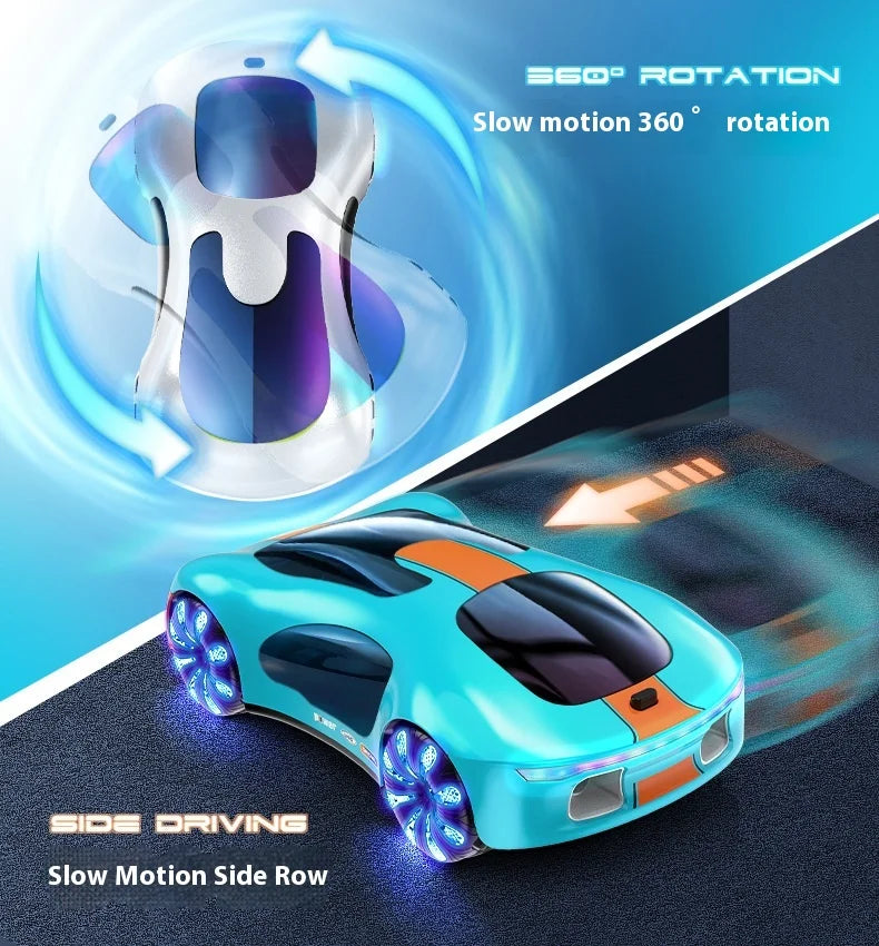 RC Stunt Car Gesture Sensing Dual Spray Racing Car 360 Rotating Side Drifting Vehicle Model with Music Kid Boy Birthday Gift