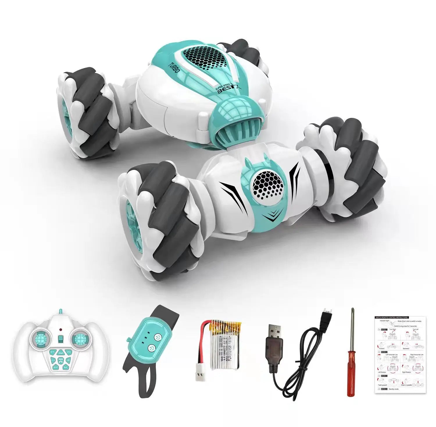 S-012 RC Stunt Car Remote Control Watch Gesture Sensor Electric Toy RC Drift Car 2.4GHz 4WD Rotation S012 kids Christmas gifts