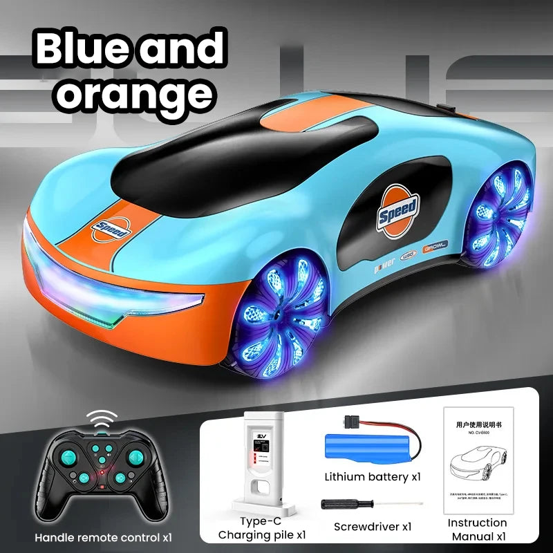 RC Stunt Car Gesture Sensing Dual Spray Racing Car 360 Rotating Side Drifting Vehicle Model with Music Kid Boy Birthday Gift