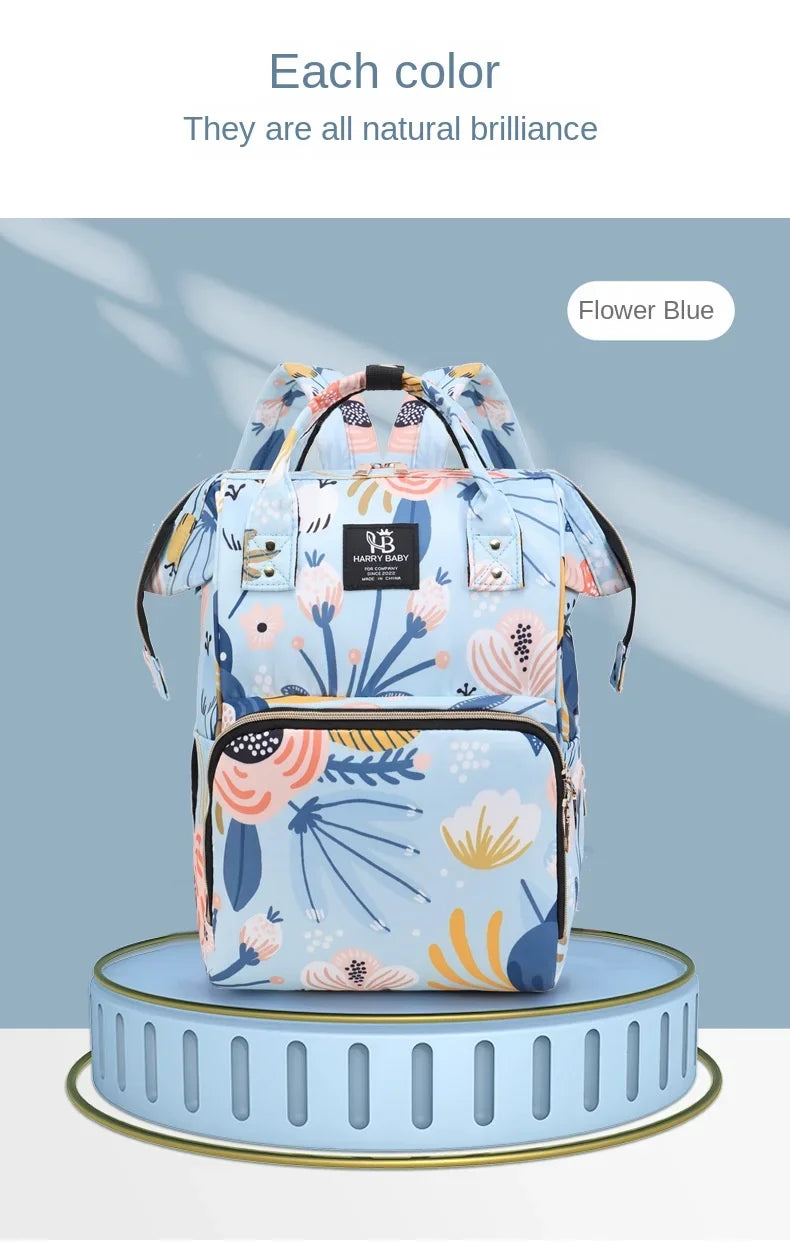 Fashion Print Nappy Backpack Bag Mummy Large Capacity Bag Mom Baby Multi-function Outdoor Travel Diaper Bags for Baby Care Stuff