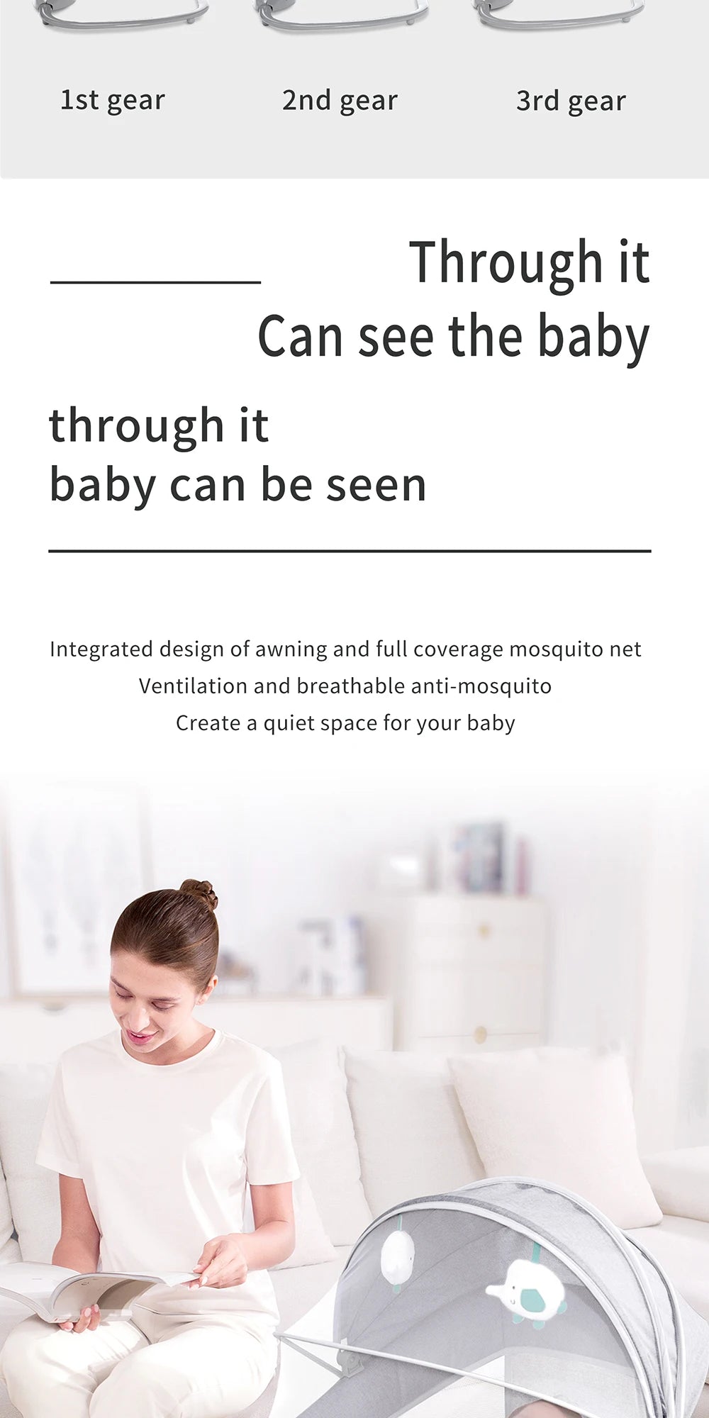 Baby Electric Rocking Chair Baby Cribs Baby Cradle Timer Various Rocking Modes Bluetooth Music Newborn Cradle Baby Hammock New