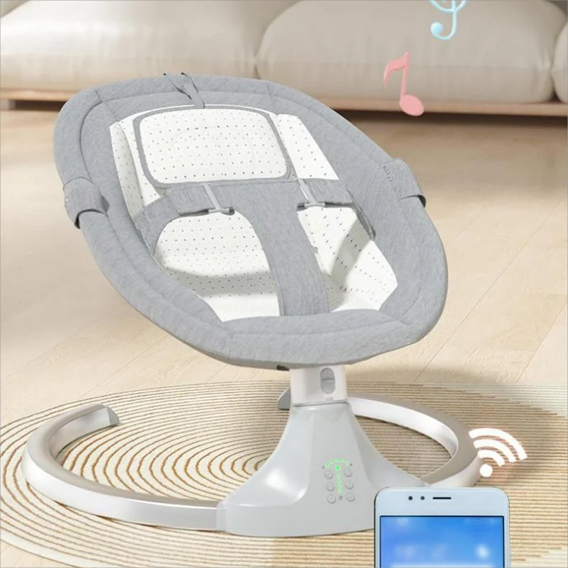 Baby Electric Rocking Chair Baby Cribs Baby Cradle Timer Various Rocking Modes Bluetooth Music Newborn Cradle Baby Hammock New
