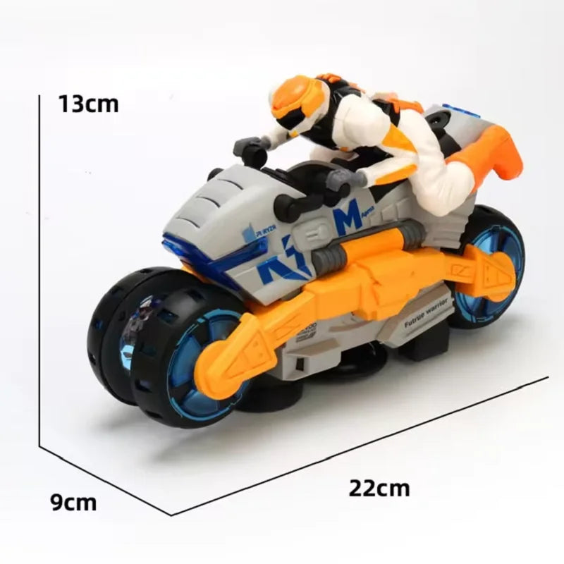 Electric Stunt Transformable Motorcycle Children Toy 360 Degree Rotating light Music Transformable Toy Car Christmas Gift