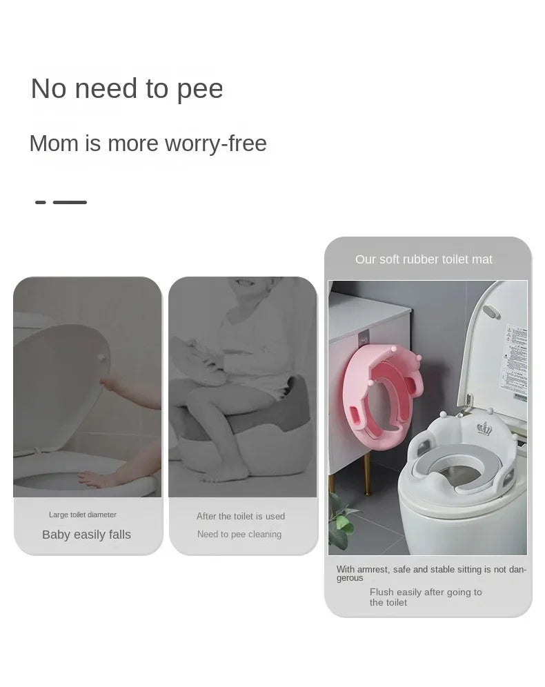 Baby and Child Toilet Seat Ring Female Baby and Little Boy Cushion Bedpan Cover Children's Toilet Household Auxiliary Toilet