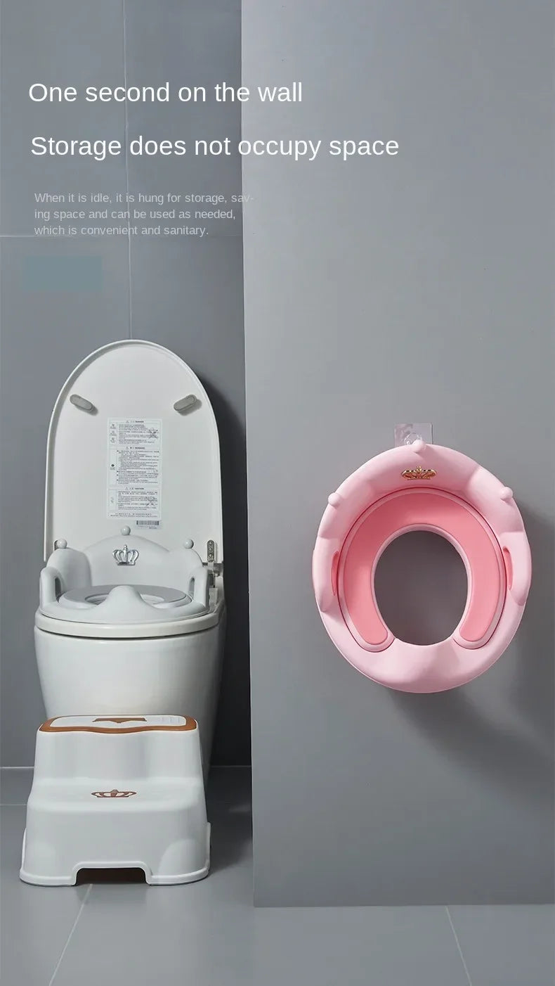 Baby and Child Toilet Seat Ring Female Baby and Little Boy Cushion Bedpan Cover Children's Toilet Household Auxiliary Toilet