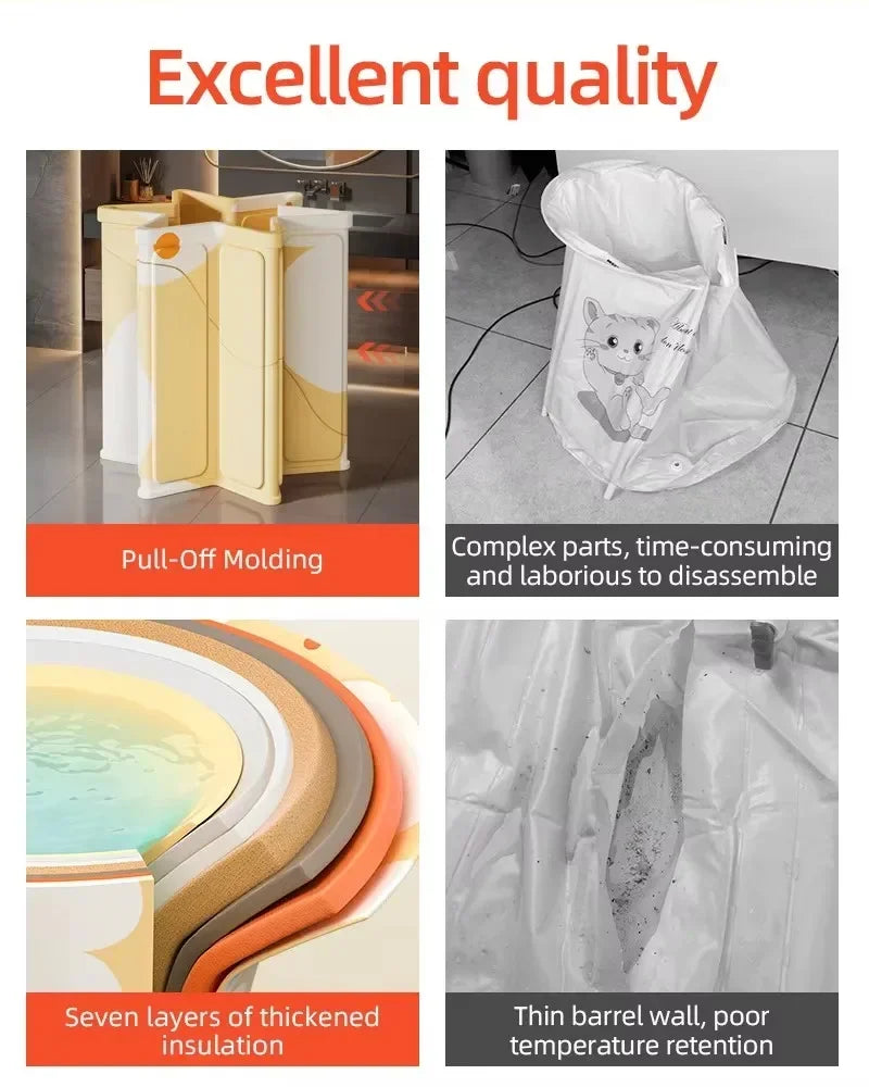 Factory direct foldable bath tub Thickened environment-friendly PVC bath tub Portable bathtub for children and adults