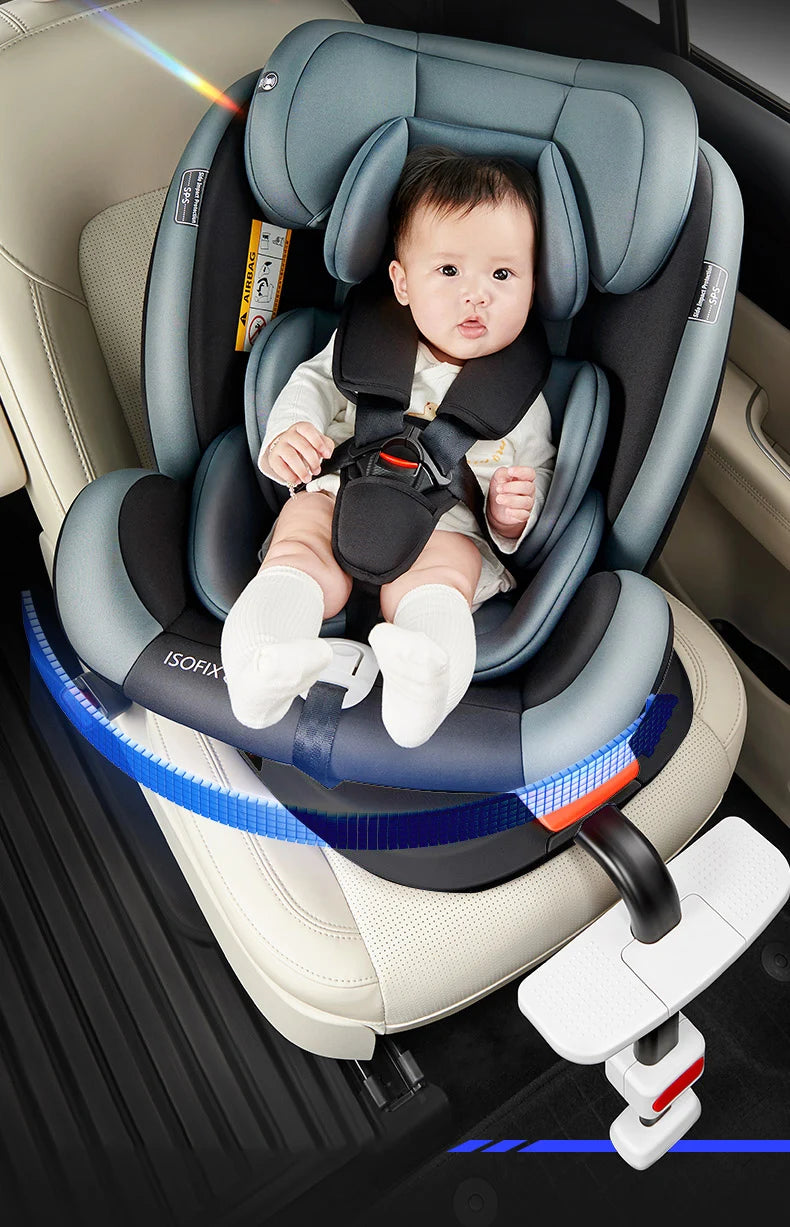 Baby car seat with ISOFIX for child safety seats with 5-point seat belt,Children's Car seat 360 ° rotating safety seat for 0-12