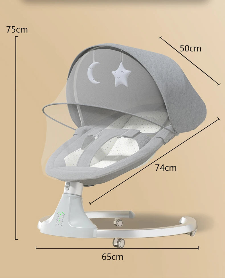 Baby Electric Rocking Chair Baby Cribs Baby Cradle Timer Various Rocking Modes Bluetooth Music Newborn Cradle Baby Hammock New