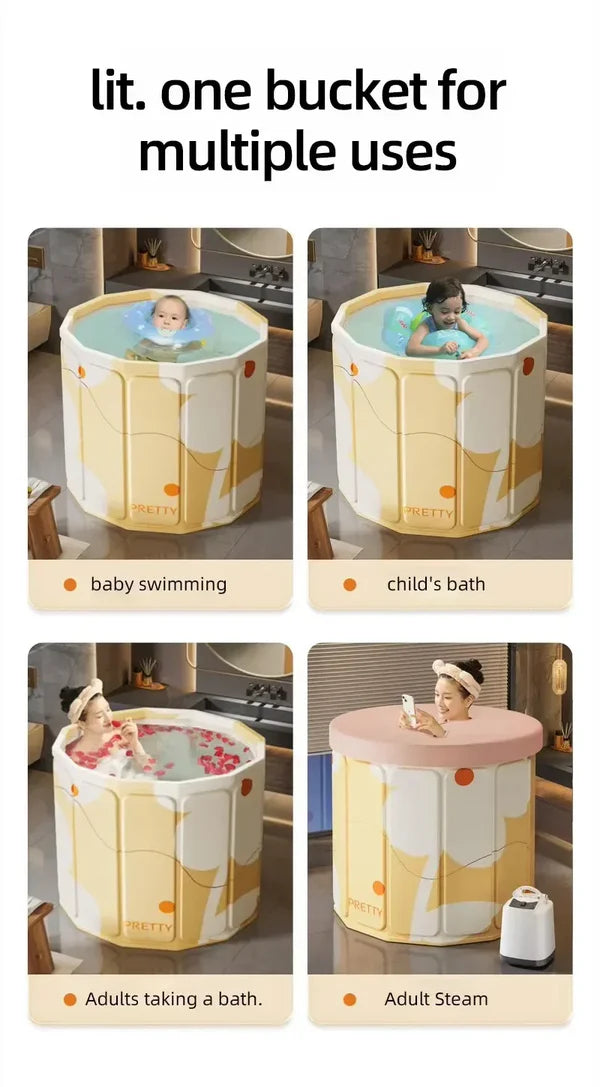 Factory direct foldable bath tub Thickened environment-friendly PVC bath tub Portable bathtub for children and adults