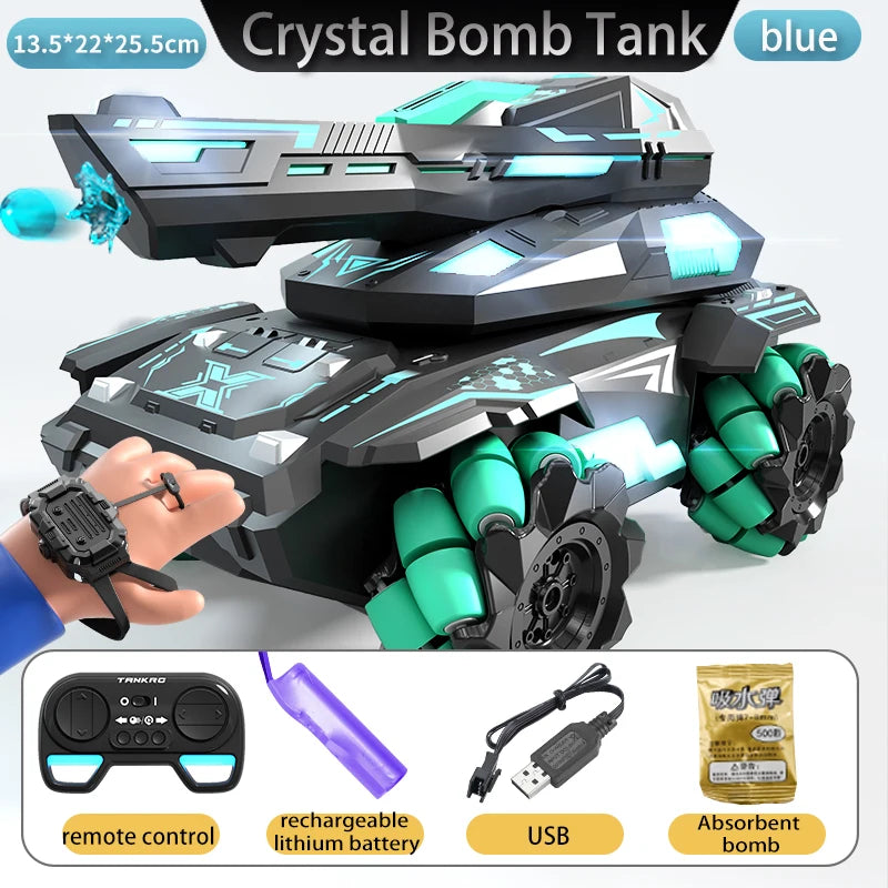 JJRC Q171 Rc Tank Gesture Sensing Children Toy Remote Controlled Vehicle Drift Combat launching Water Tank Model Toy