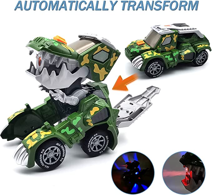 【  49% OFF】 🦖Automatic Dinosaur Car With Music And Led Light