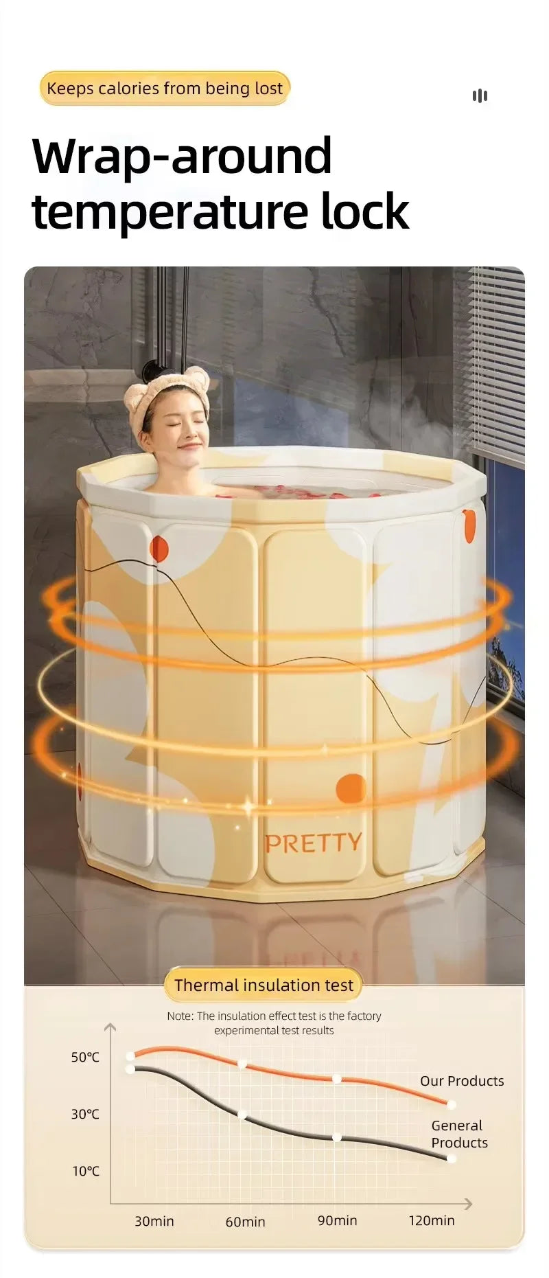 Factory direct foldable bath tub Thickened environment-friendly PVC bath tub Portable bathtub for children and adults