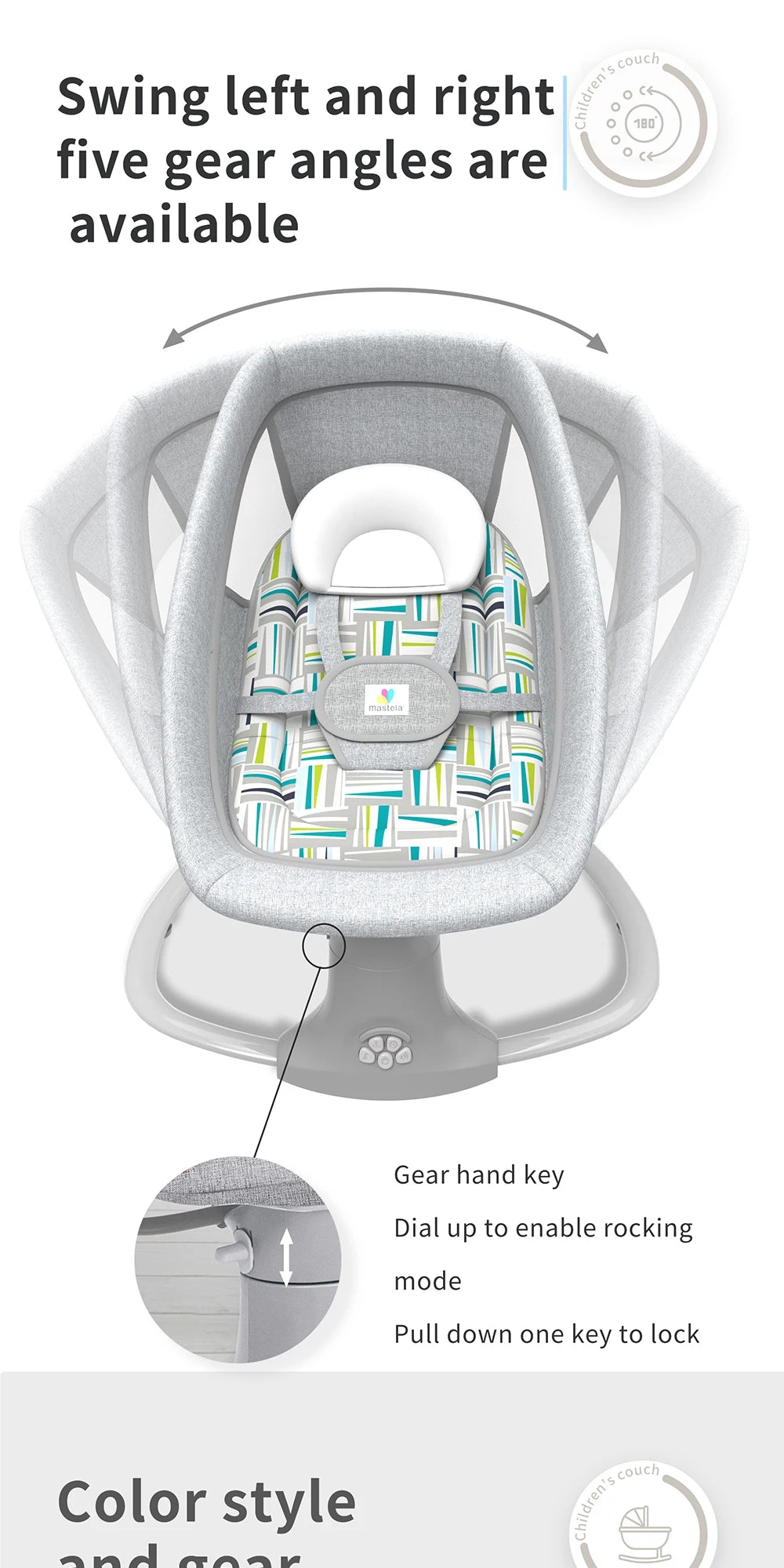 Baby Electric Rocking Chair Baby Cribs Baby Cradle Timer Various Rocking Modes Bluetooth Music Newborn Cradle Baby Hammock New