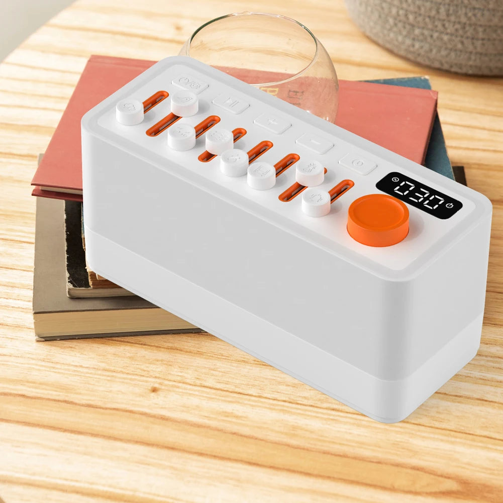 4 in 1 Bluetooth Speaker LED White Noise Speaker White Noise Sleep Aid Night Light with 8 Nature Sounds Aromatherapy Humidifier