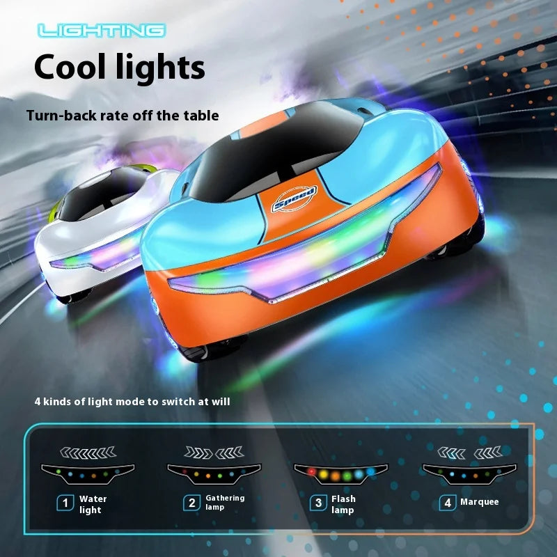 RC Stunt Car Gesture Sensing Dual Spray Racing Car 360 Rotating Side Drifting Vehicle Model with Music Kid Boy Birthday Gift
