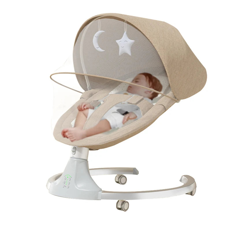 Baby Electric Rocking Chair Baby Cribs Baby Cradle Timer Various Rocking Modes Bluetooth Music Newborn Cradle Baby Hammock New