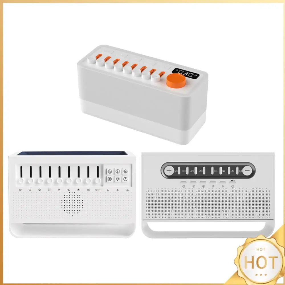 4 in 1 Bluetooth Speaker LED White Noise Speaker White Noise Sleep Aid Night Light with 8 Nature Sounds Aromatherapy Humidifier