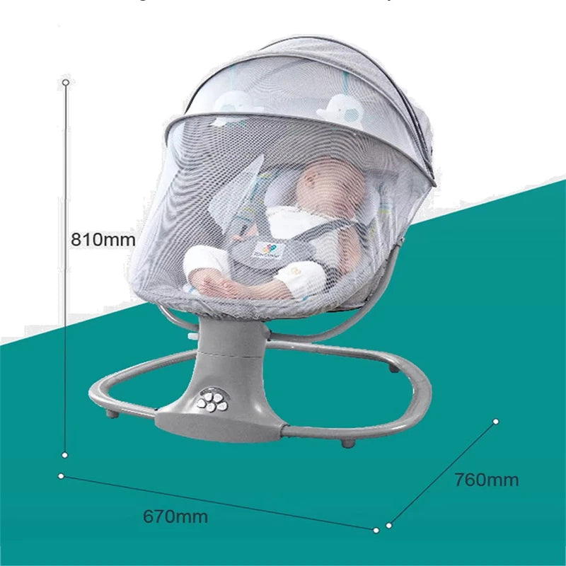 Baby Electric Rocking Chair Baby Cribs Baby Cradle Timer Various Rocking Modes Bluetooth Music Newborn Cradle Baby Hammock New