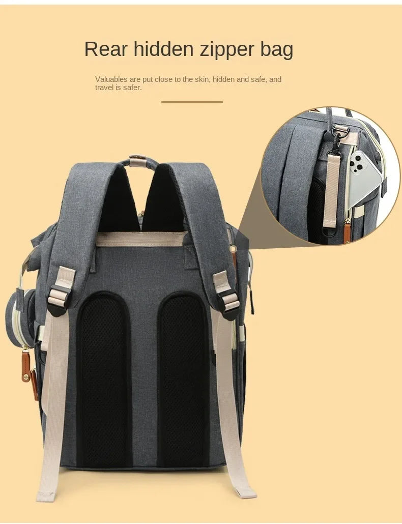 USB Mummy Bag Diaper Bag Baby Care Large Capacity Mom Backpack Mummy Maternity Wet Bags Waterproof Baby Pregnant Nappy Backpack