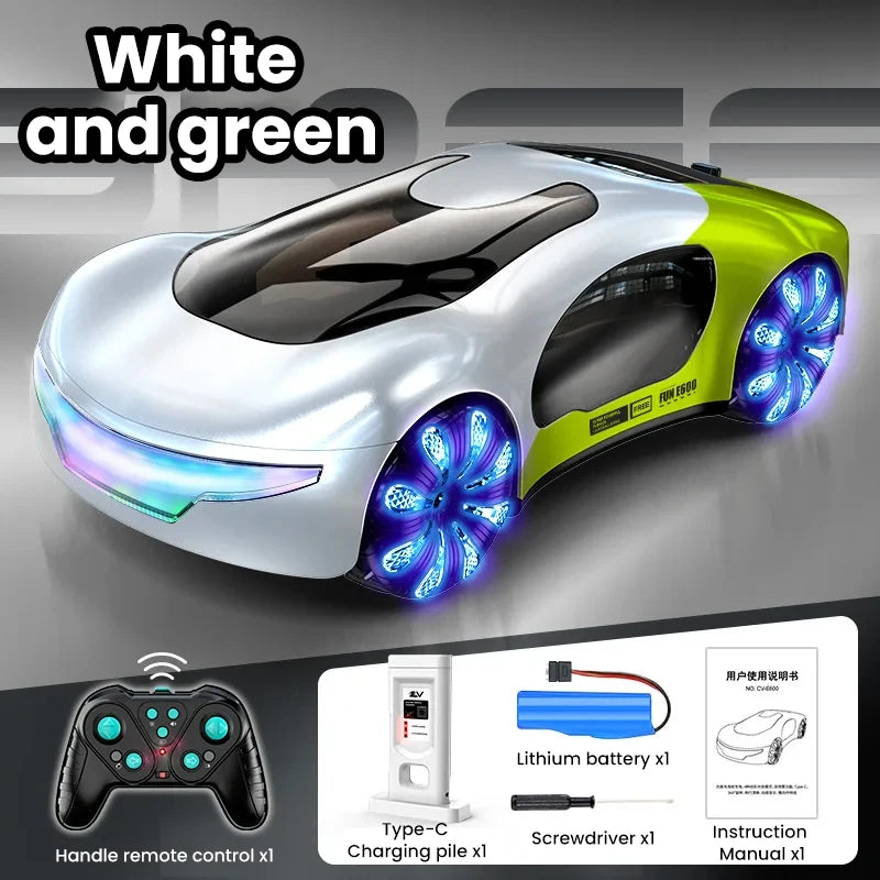 RC Stunt Car Gesture Sensing Dual Spray Racing Car 360 Rotating Side Drifting Vehicle Model with Music Kid Boy Birthday Gift