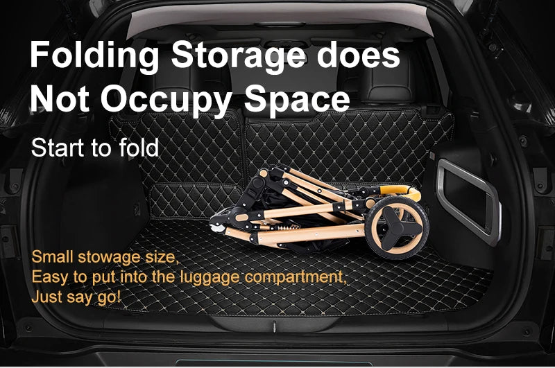 Compact 3-in-1 baby pushchair, infant car seat, portable infant travel system, lightweight pushchair, two-way pushchair