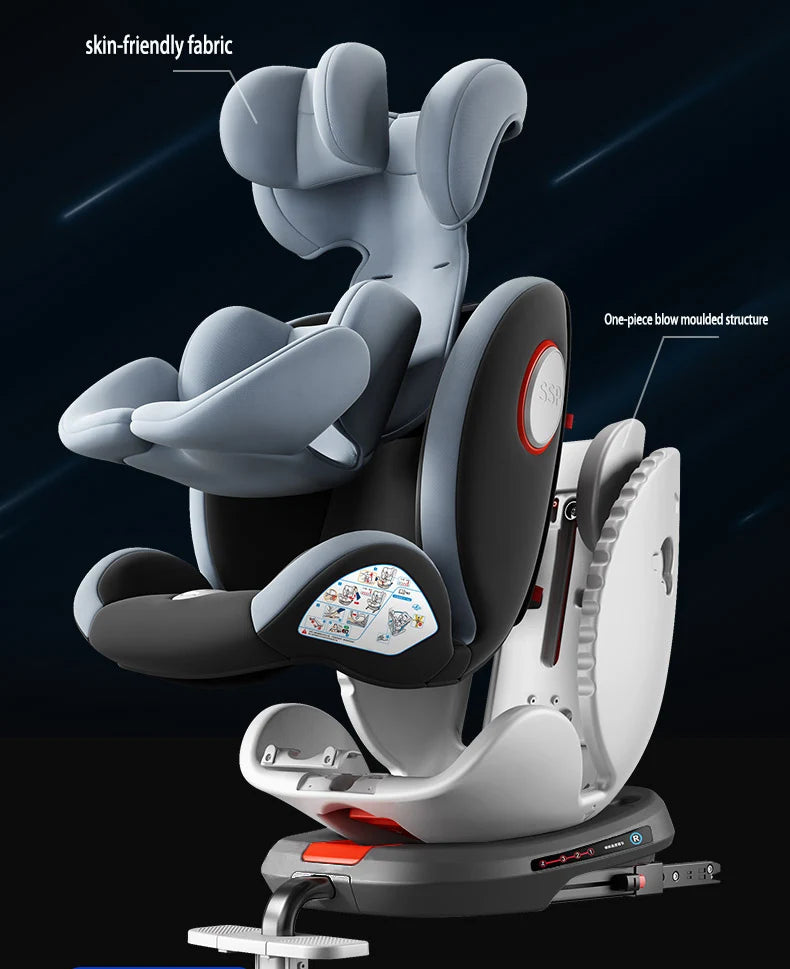 Baby car seat with ISOFIX for child safety seats with 5-point seat belt,Children's Car seat 360 ° rotating safety seat for 0-12