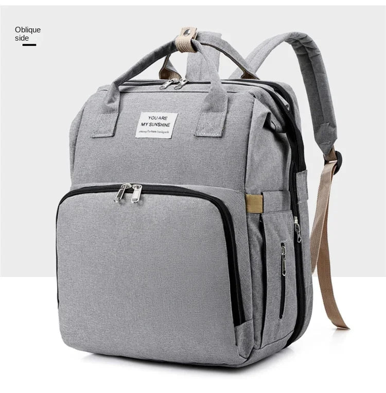 Mommy Diaper Bags Baby Bed Mother Large Capacity Nappy Milk Bottle Backpacks with Changing Mat Convenient Baby Nursing Bags