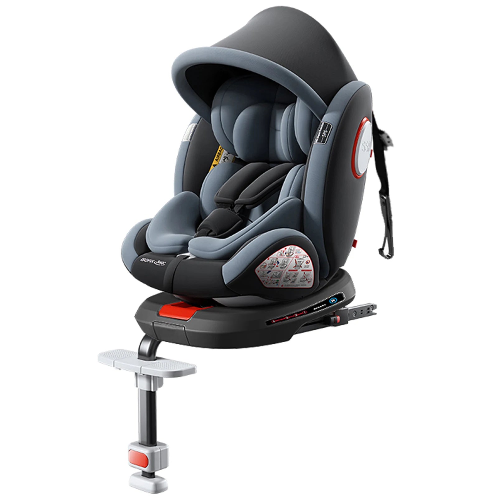 Baby car seat with ISOFIX for child safety seats with 5-point seat belt,Children's Car seat 360 ° rotating safety seat for 0-12