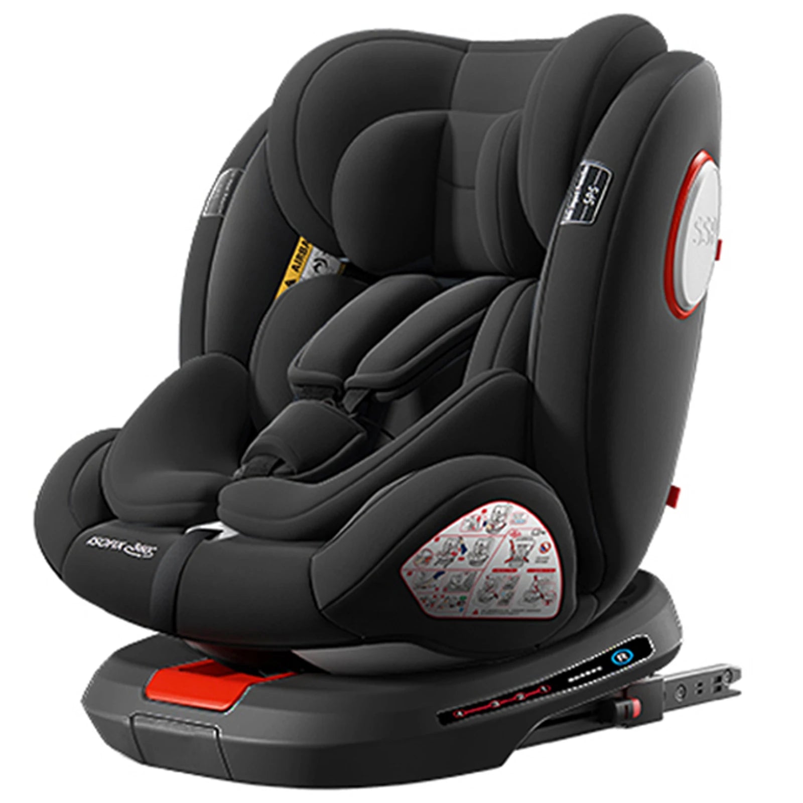 Baby car seat with ISOFIX for child safety seats with 5-point seat belt,Children's Car seat 360 ° rotating safety seat for 0-12