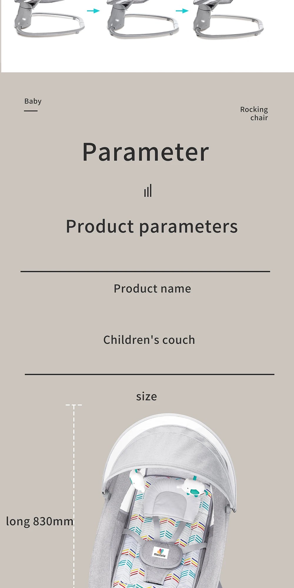 Baby Electric Rocking Chair Baby Cribs Baby Cradle Timer Various Rocking Modes Bluetooth Music Newborn Cradle Baby Hammock New