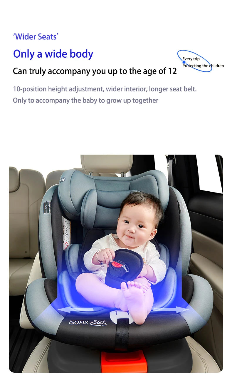 Baby car seat with ISOFIX for child safety seats with 5-point seat belt,Children's Car seat 360 ° rotating safety seat for 0-12