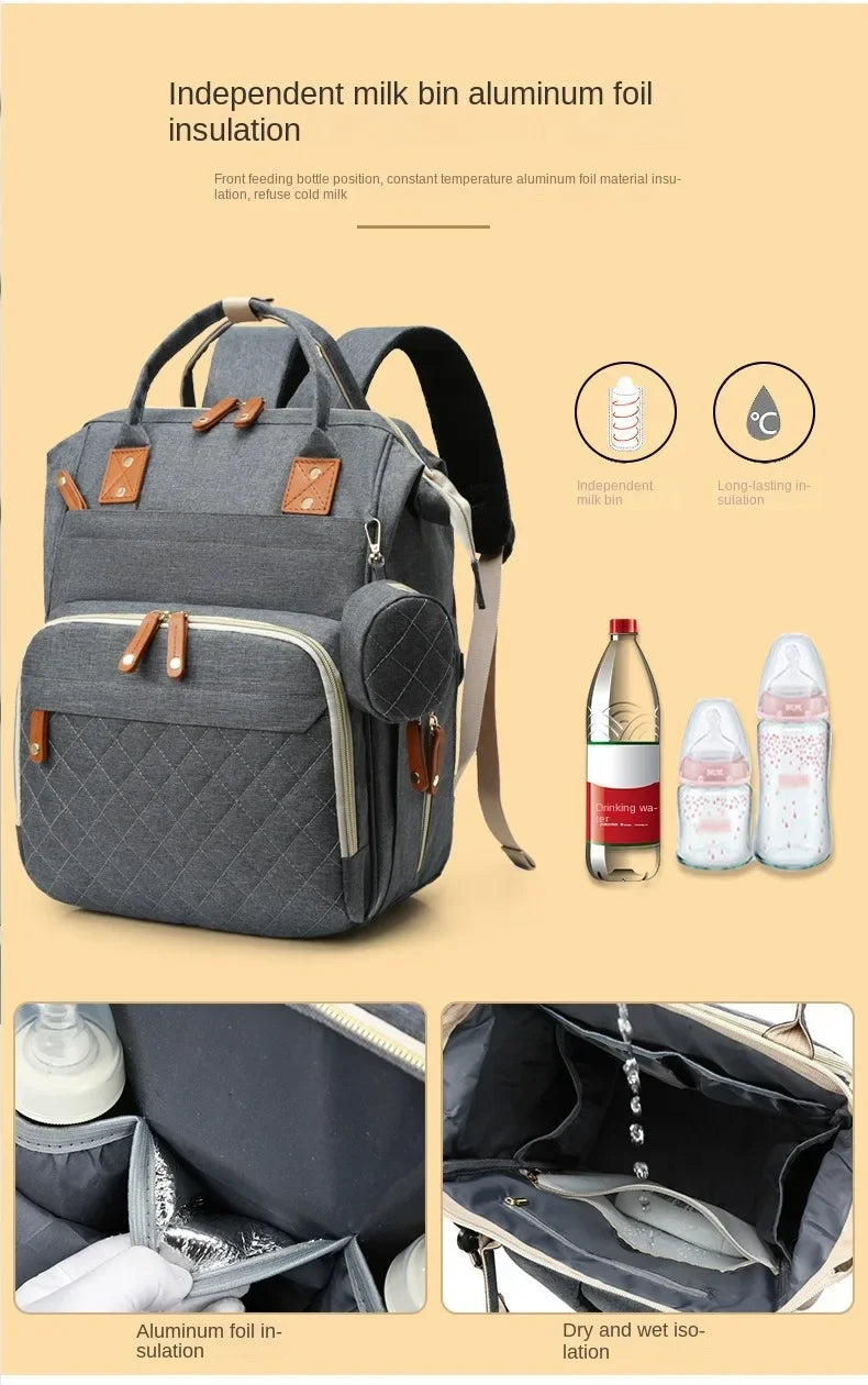USB Mummy Bag Diaper Bag Baby Care Large Capacity Mom Backpack Mummy Maternity Wet Bags Waterproof Baby Pregnant Nappy Backpack