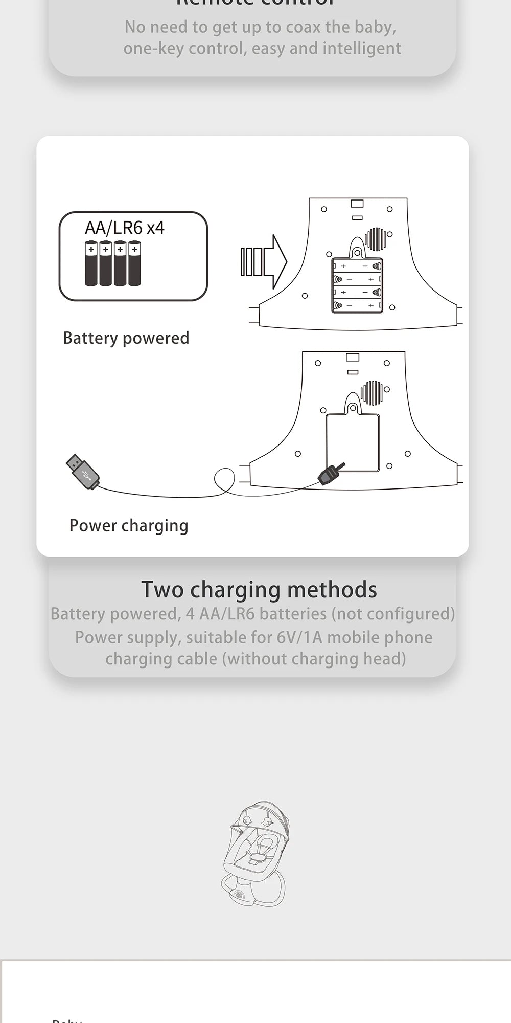 Baby Electric Rocking Chair Baby Cribs Baby Cradle Timer Various Rocking Modes Bluetooth Music Newborn Cradle Baby Hammock New