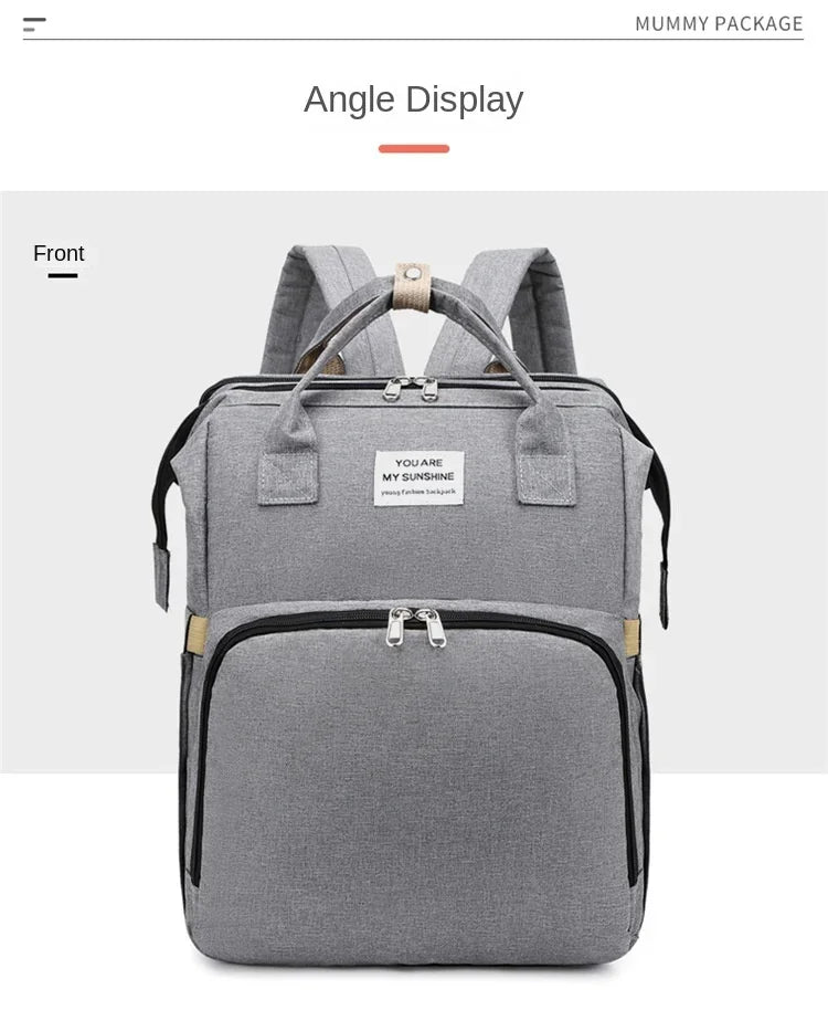 Mommy Diaper Bags Baby Bed Mother Large Capacity Nappy Milk Bottle Backpacks with Changing Mat Convenient Baby Nursing Bags