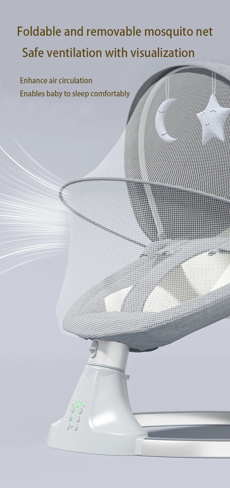 Baby Electric Rocking Chair Baby Cribs Baby Cradle Timer Various Rocking Modes Bluetooth Music Newborn Cradle Baby Hammock New