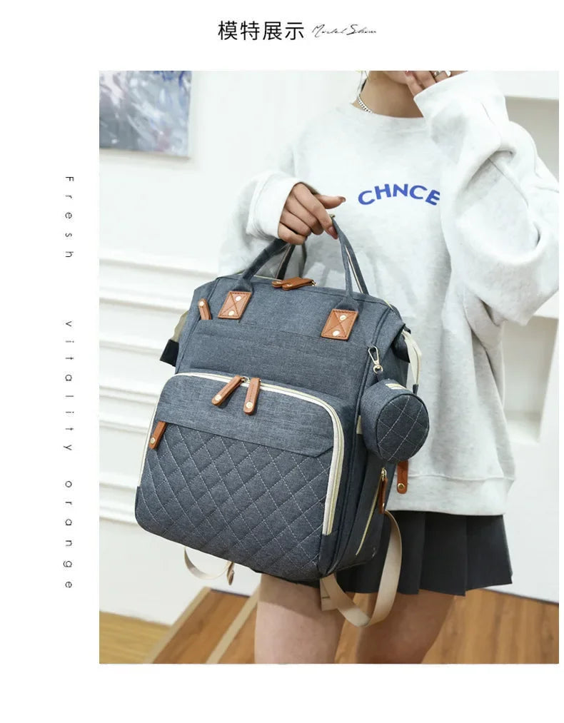 USB Mummy Bag Diaper Bag Baby Care Large Capacity Mom Backpack Mummy Maternity Wet Bags Waterproof Baby Pregnant Nappy Backpack