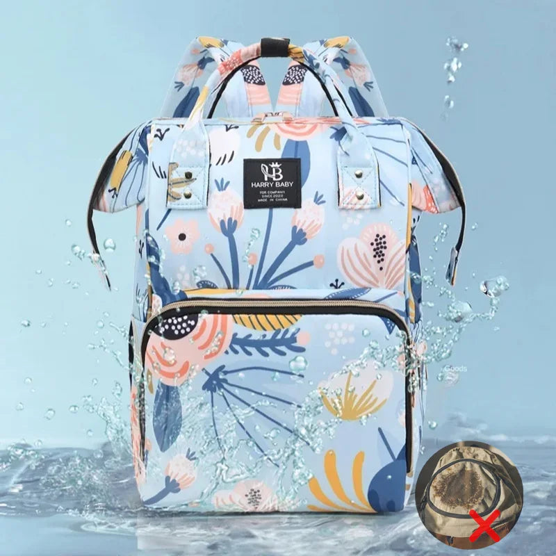 Fashion Print Nappy Backpack Bag Mummy Large Capacity Bag Mom Baby Multi-function Outdoor Travel Diaper Bags for Baby Care Stuff