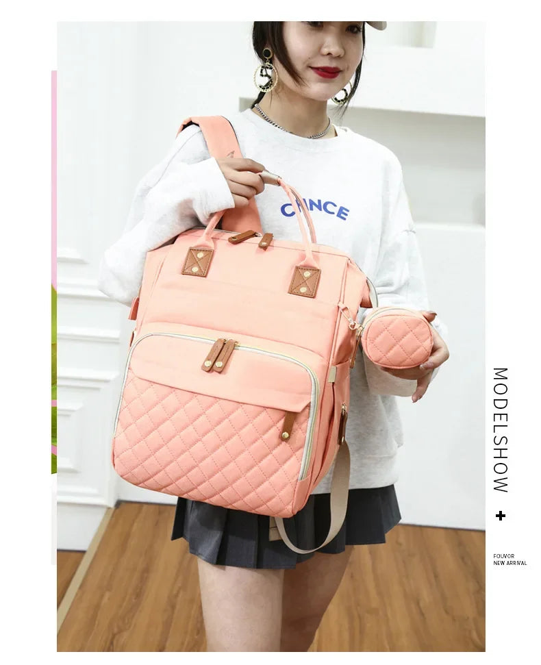 USB Mummy Bag Diaper Bag Baby Care Large Capacity Mom Backpack Mummy Maternity Wet Bags Waterproof Baby Pregnant Nappy Backpack