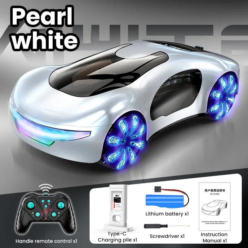RC Stunt Car Gesture Sensing Dual Spray Racing Car 360 Rotating Side Drifting Vehicle Model with Music Kid Boy Birthday Gift
