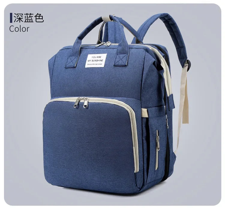 Mommy Diaper Bags Baby Bed Mother Large Capacity Nappy Milk Bottle Backpacks with Changing Mat Convenient Baby Nursing Bags