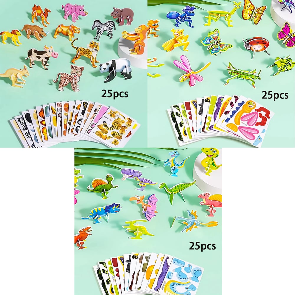 🔥Educational 3D Cartoon Puzzle