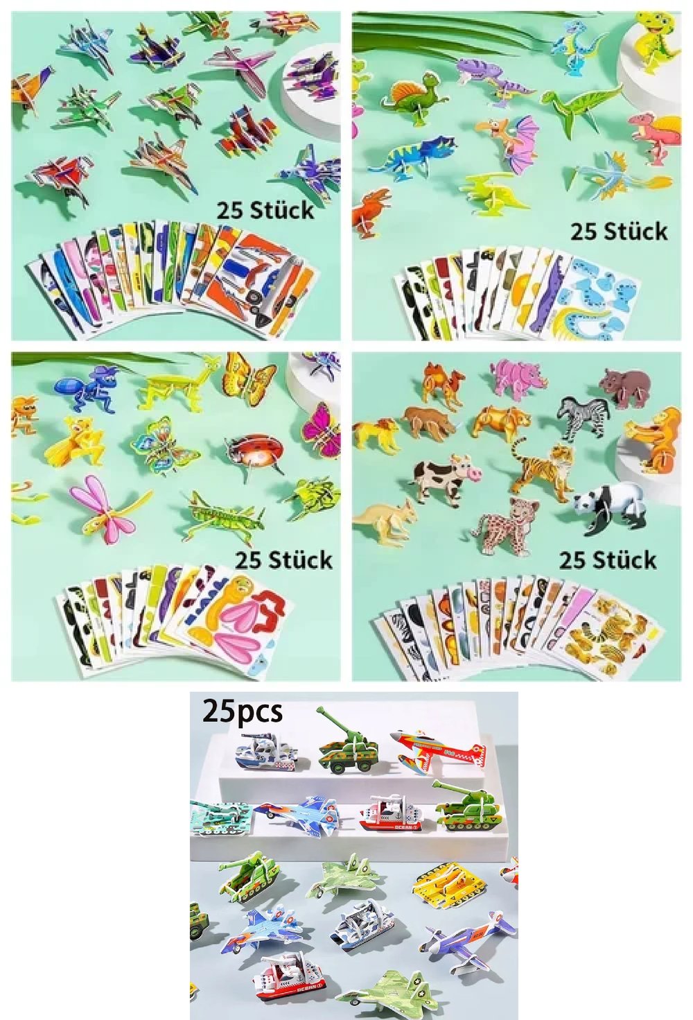 🔥Educational 3D Cartoon Puzzle