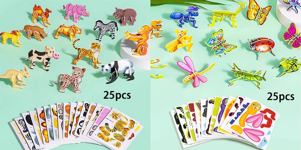 🔥Educational 3D Cartoon Puzzle
